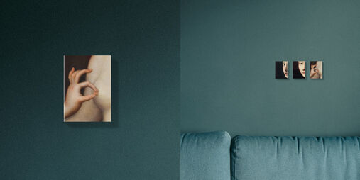 Busen, Angesicht blau-grün