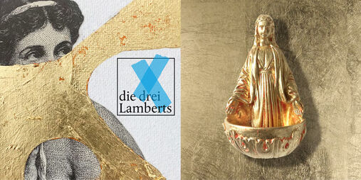 Women mit Logo und Maria in Blattgold